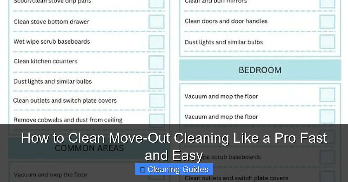 How to Clean Move-Out Cleaning Like a Pro Fast and Easy