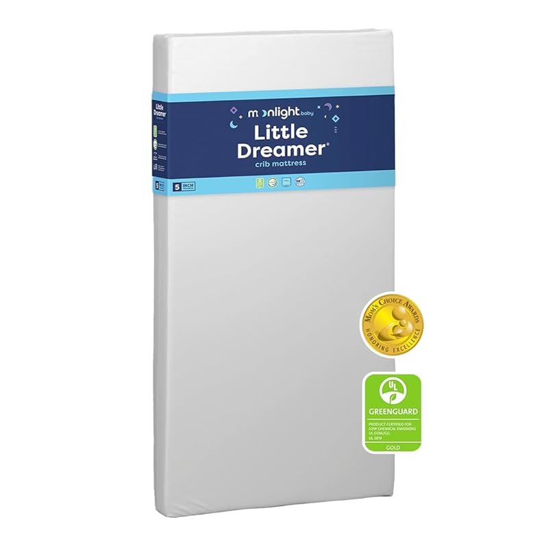 Moonlight Slumber Little Dreamer Dual-Sided Crib Mattress, Waterproof,