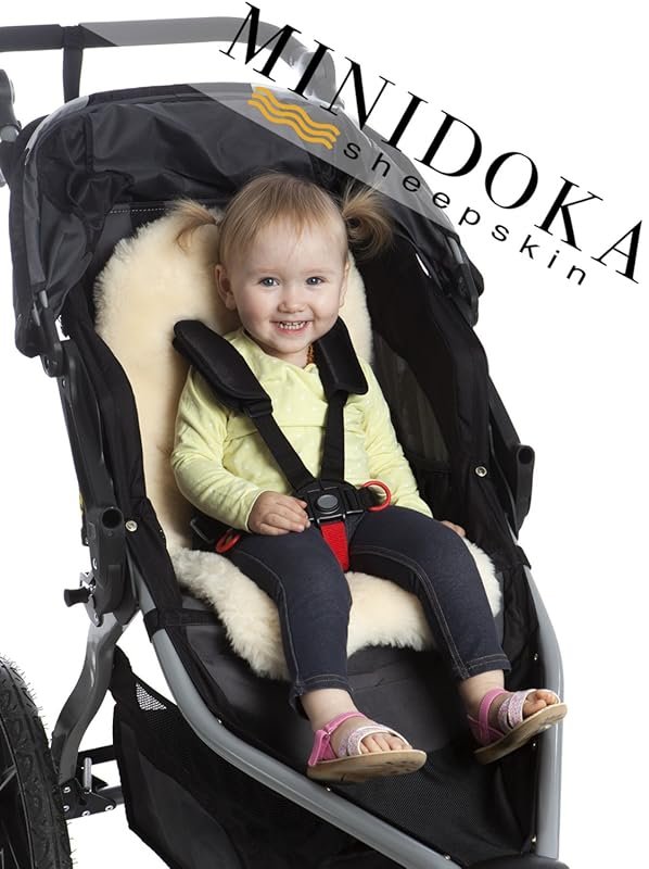 Desert Breeze Sheepskin Stroller Liner Insert, Soft Cooling Mat for Ba