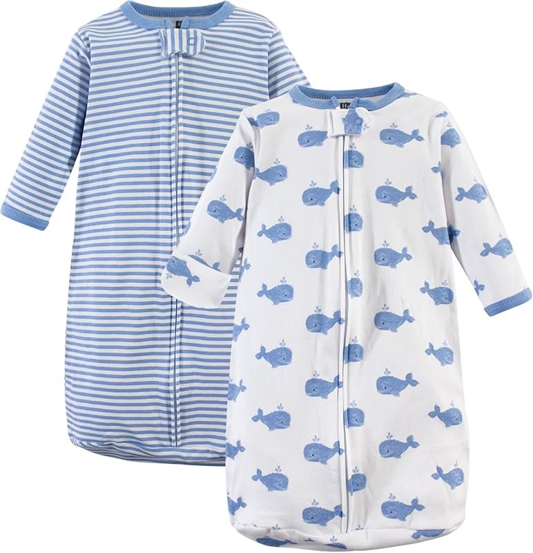 Hudson Baby Cotton Long-Sleeve Wearable Sleeping Bag Blanket