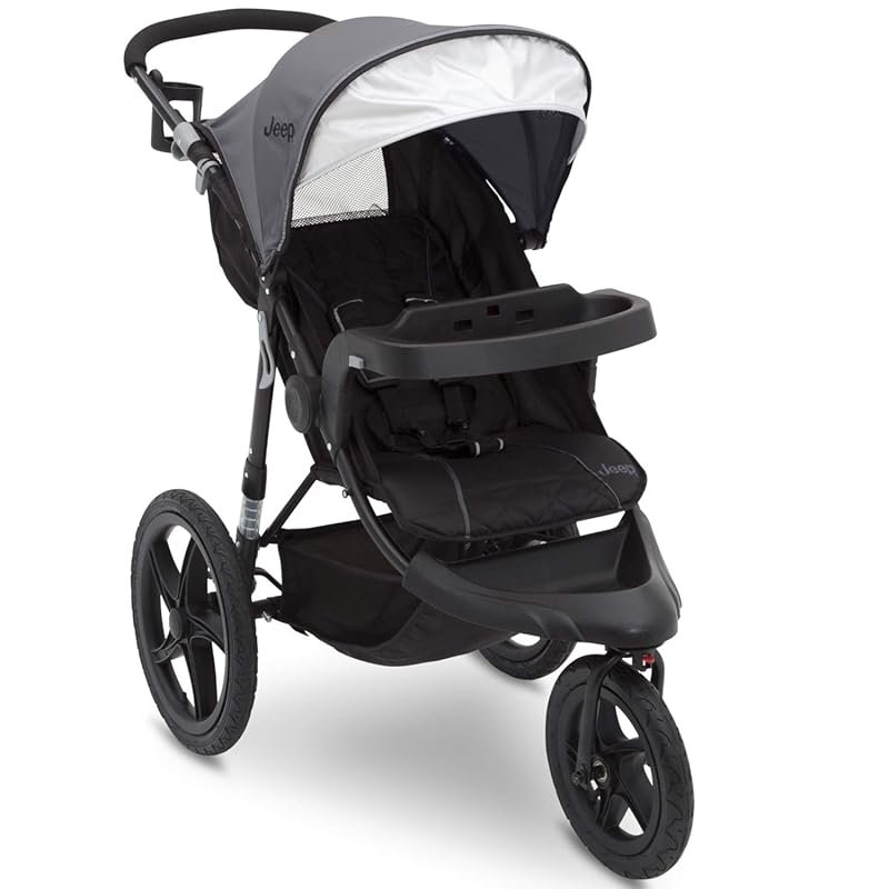 Jeep Classic Jogging Stroller by Delta Children, Grey, All-Terrain Bab