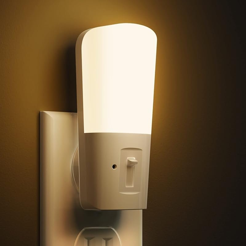 LOHAS Plug-In Dimmable Night Light, Dusk to Dawn Sensor with Soft Whit