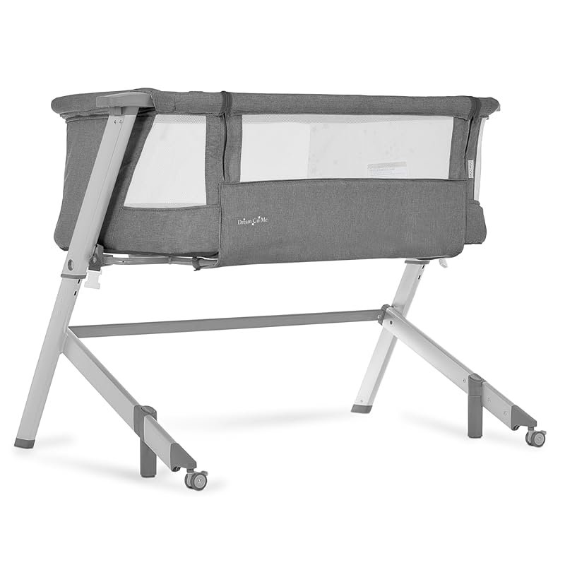 Dream On Me Skylar Bassinet Bedside Sleeper with Adjustable Heights, M