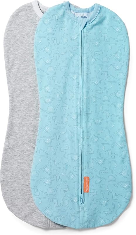 SwaddleMe by Ingenuity Compression Baby Swaddle Pod, 2-Pack, 1.0 TOG, 
