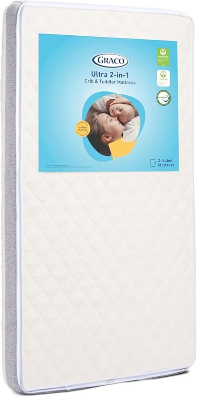Graco Ultra 2-in-1 Dual-Sided Crib and Toddler Mattress, GREENGUARD Go