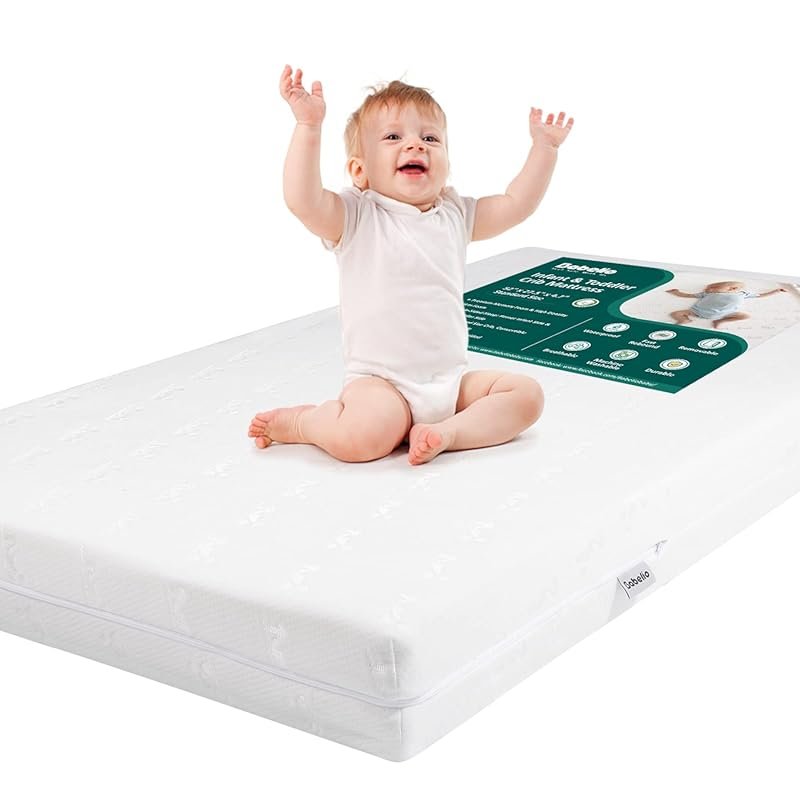 Babelio Breathable Dual-Sided Memory Foam Crib Mattress, Waterproof, W