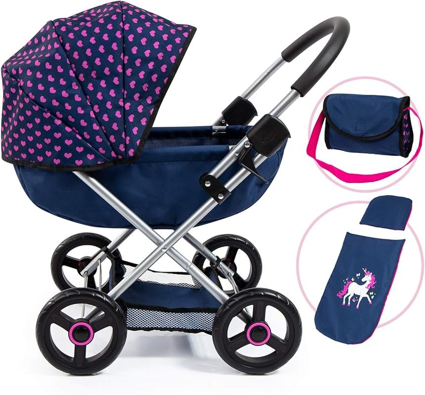 Bayer 4-in-1 Doll Pram Stroller Set with Accessories for 18-Inch Dolls