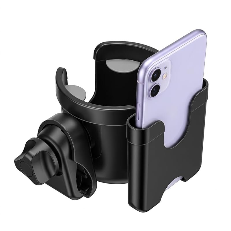 Suranew Universal Stroller Cup Holder with Phone Holder for Stroller, 