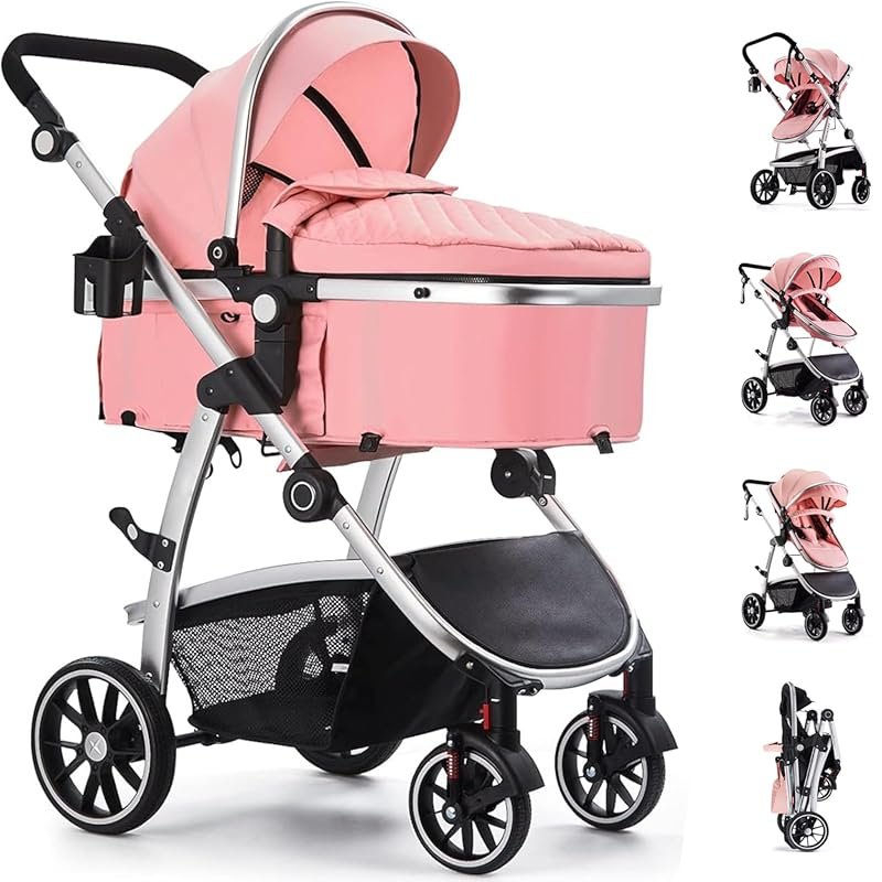 Hagaday 2-in-1 Reversible Baby Stroller with Bassinet Mode, Foldable I