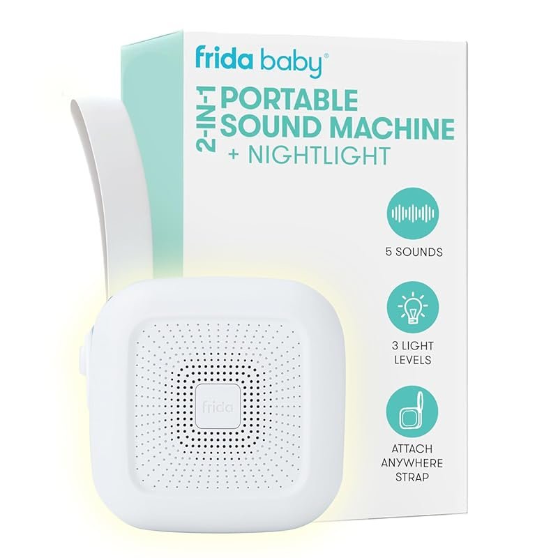 Frida Baby 2-in-1 Portable Sound Machine and Nightlight with 5 Sounds