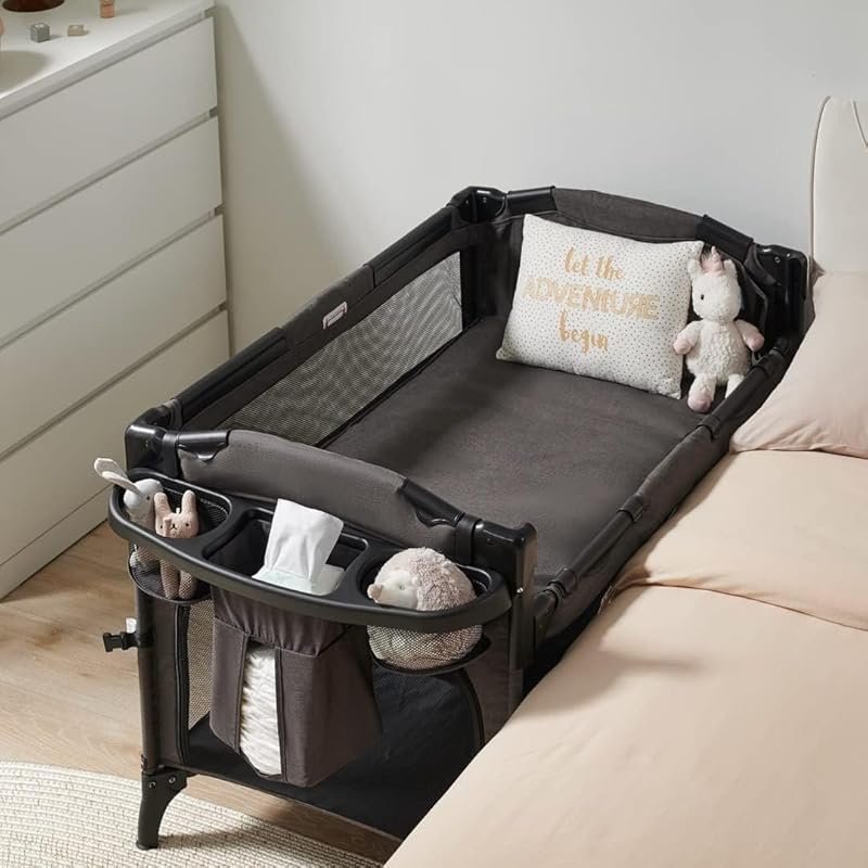 BEKA 4-in-1 Baby Bassinet Bedside Sleeper, Crib, Playard, Changing Tab