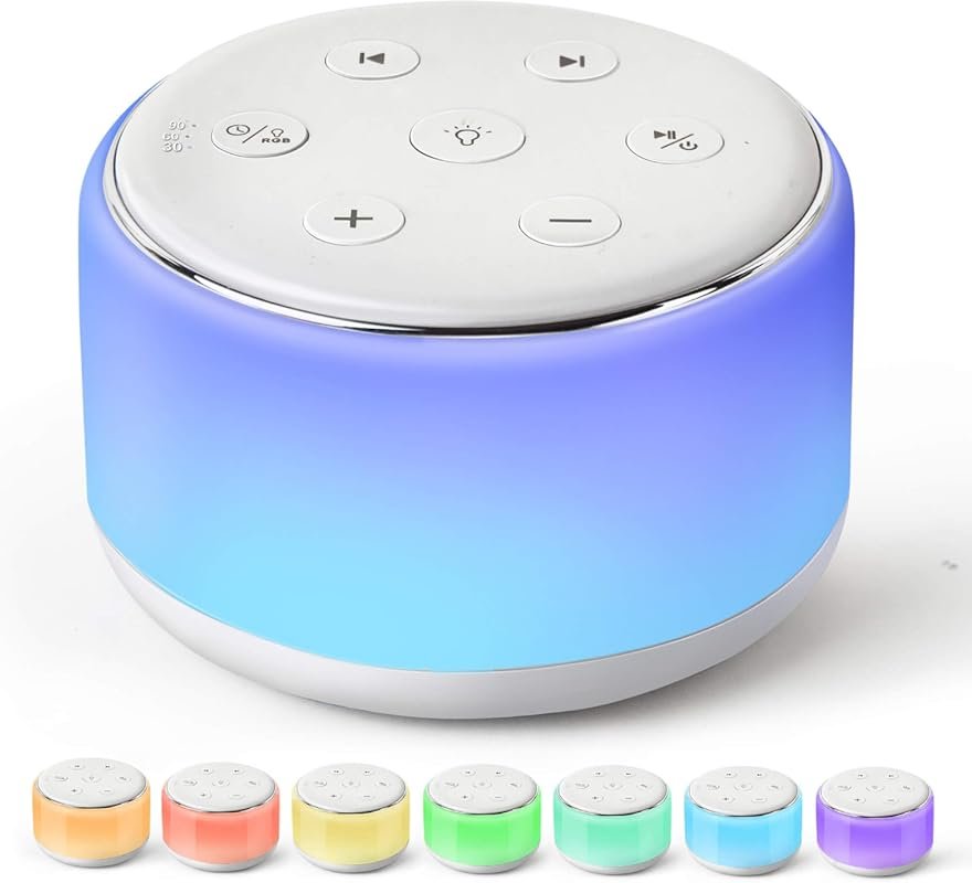 FamiSym White Noise Sound Machine for Baby with Night Light and 34 Sou