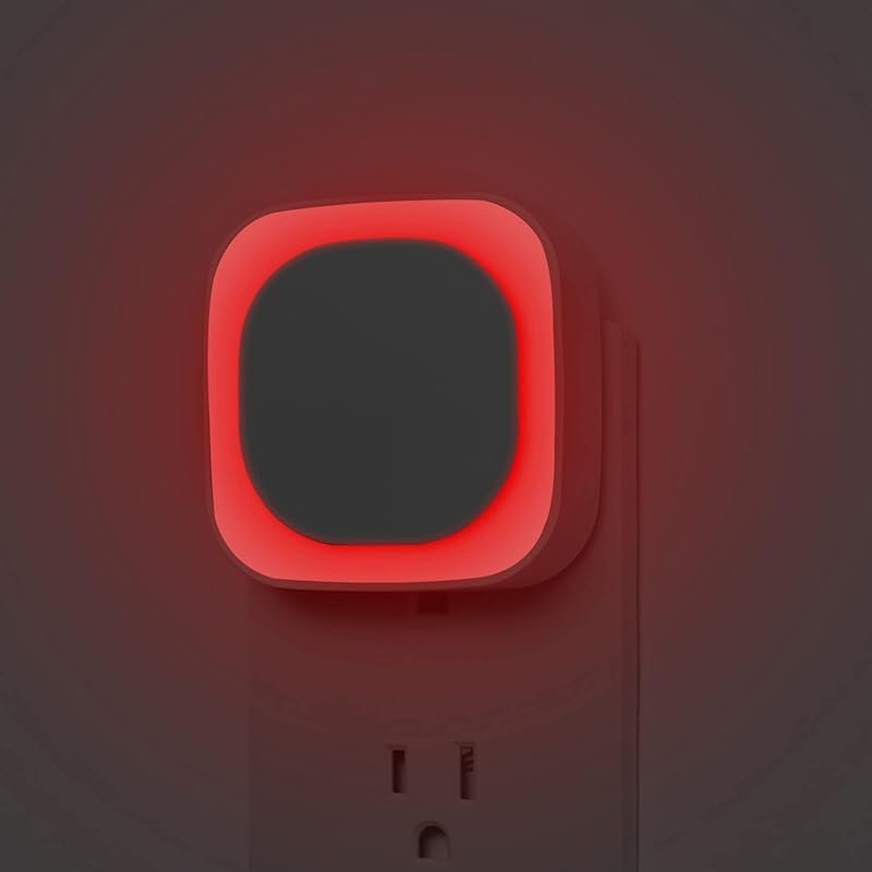 YUNLEX Red Night Light 2 Pack with Dusk to Dawn Sensor, 3-Level Bright