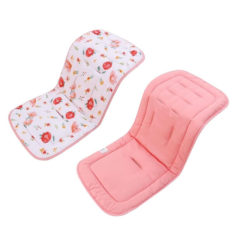 Baby Stroller Cushion, Reversible Cotton Infant Seat Insert for Newbor