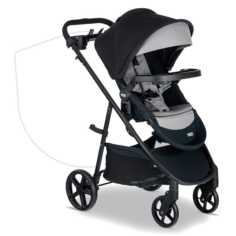Britax Brook+ Ultra-Lightweight Modular Baby Stroller with SafeWash In