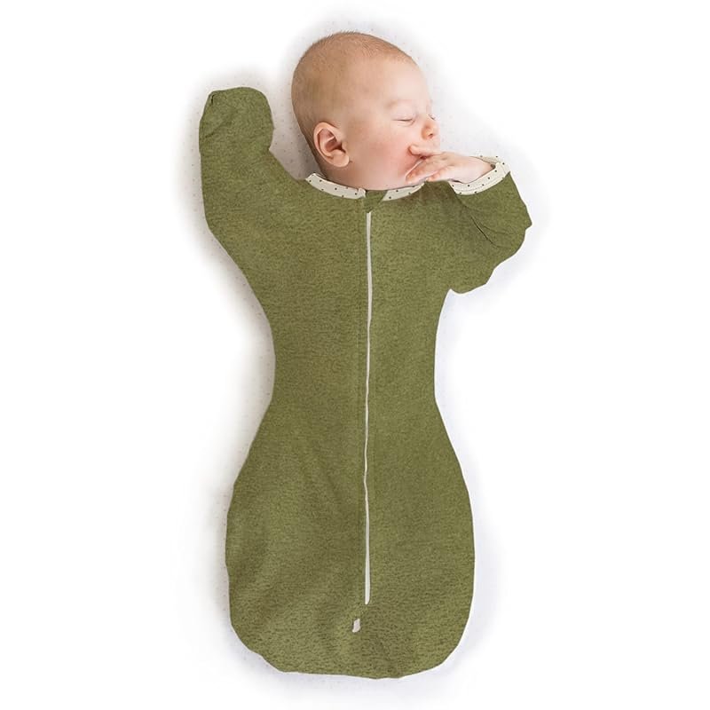 SwaddleDesigns Transitional Swaddle Sack, Arms Up Sleeves, Mitten Cuff