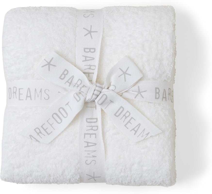 Barefoot Dreams CozyChic Stroller Blanket, Soft Pearl Baby Blanket, 30
