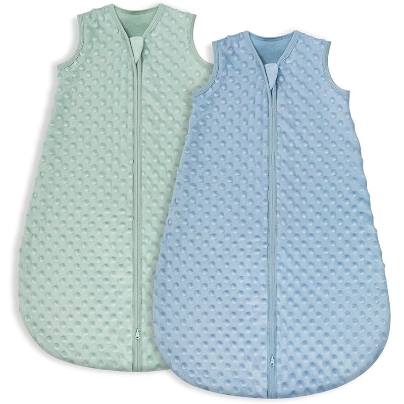 Yoofoss Fleece Baby Sleep Sack, 1.5 TOG Wearable Blanket with 2-Way Zi