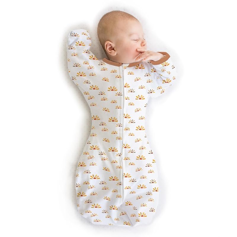 SwaddleDesigns Transitional Swaddle Sack, Arms-Up Sleeves, Mitten Cuff