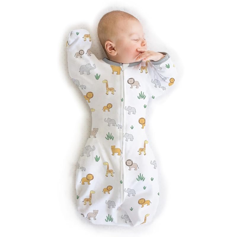 Amazing Baby Transitional Swaddle Sack, Arms Up Sleeves, Mitten Cuffs,