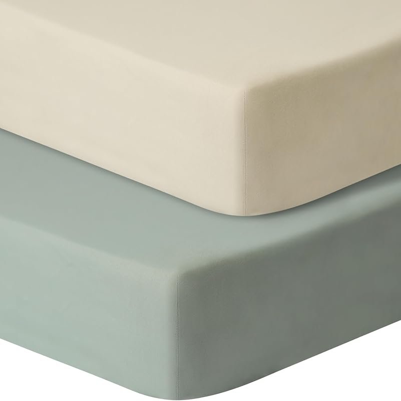 GUNTAIL 2-Pack Baby Crib Sheets, Soft Microfiber Fitted Sheets for Sta