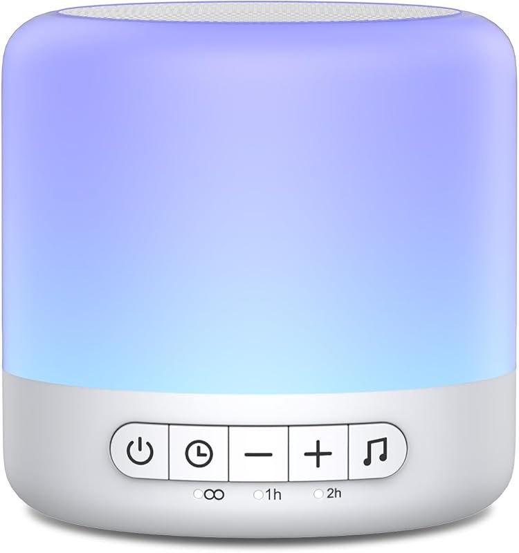 Easysleep White Noise Sound Machine Speaker, 30 Sounds, 12 Night Light