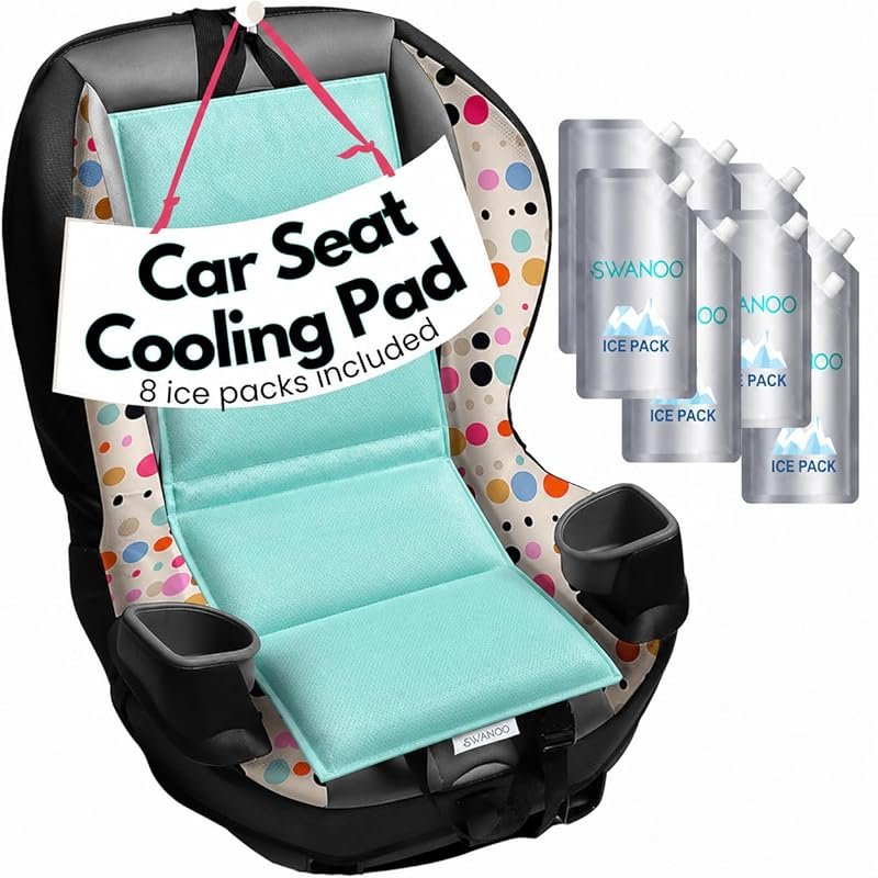Swanoo Car Seat Cooling Pad with Ice Pack for Babies and Toddlers