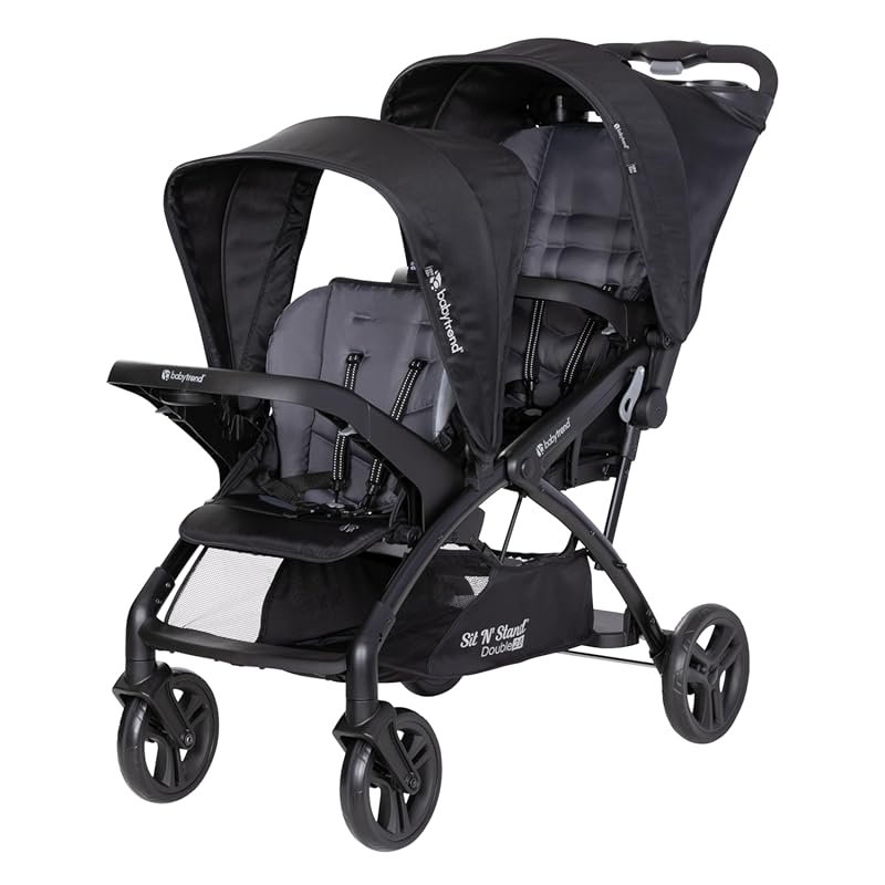 Baby Trend Sit N' Stand 2.0 Double Stroller, Dash Black