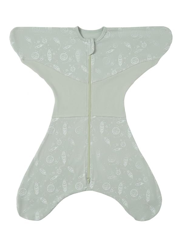 GROWNSY Transitional Swaddle Sleep Sack for 3-6 Months, Dual-Zipper Ba
