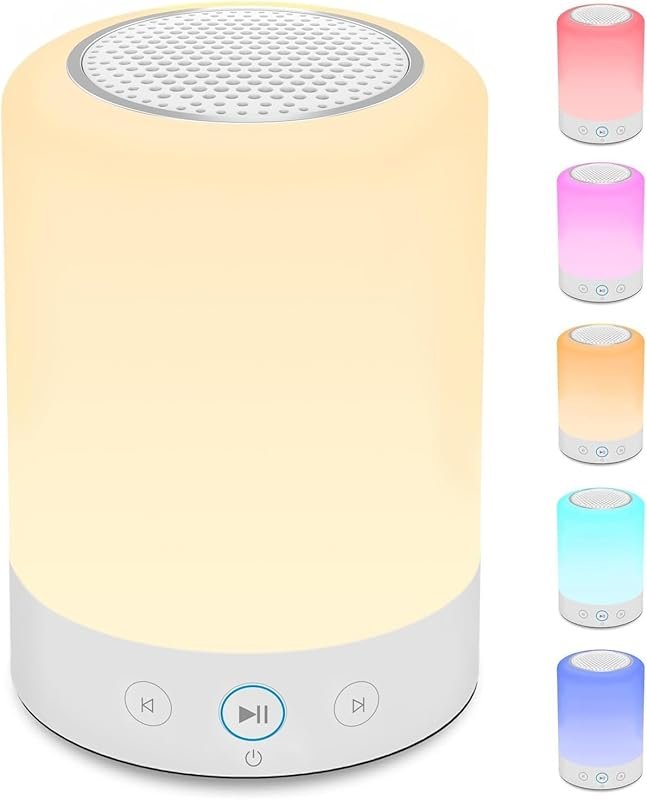 Portable White Noise Sound Machine Night Light with 20 Sounds, Recharg