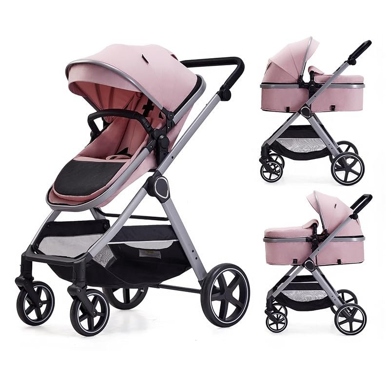 Lortsybab 2-in-1 Convertible Pram Stroller for Newborns to 36 Months
