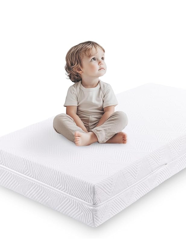 Babelio Ergonomic Zoning Dual-Sided Memory Foam Crib Mattress, Waterpr