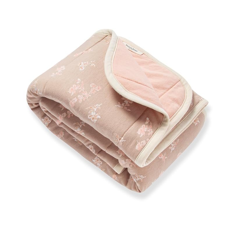 Burt's Bees Baby Reversible Organic Jersey Cotton Quilted Blanket for 
