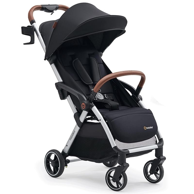 Babideal Lightweight Self-Folding Travel Stroller with Large Canopy an