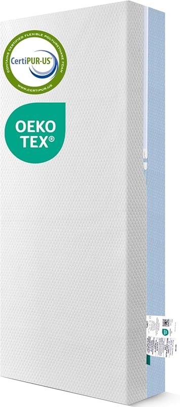 Dual-Sided Baby Crib Mattress, Premium Foam, Machine Washable Oeko-TEX