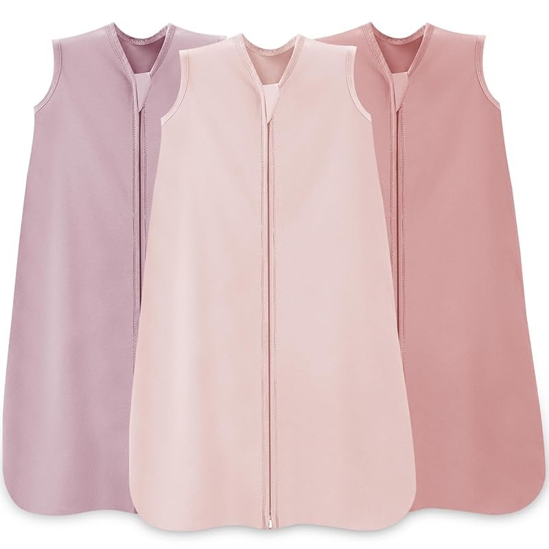 Baby Sleep Sack 3-Pack, 100% Cotton 0.5 TOG Wearable Blanket for Newbo