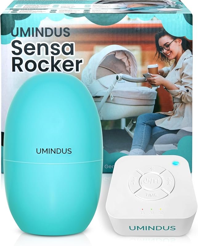 SensaRocker 2-in-1 Baby Stroller Rocker with Sound Machine, 5 Speeds, 