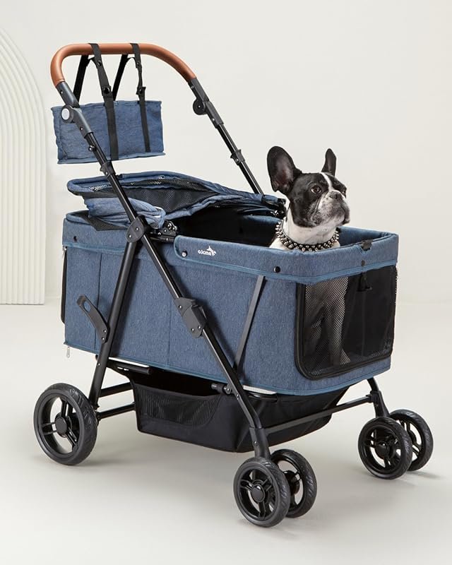 Heavy-Duty Pet Stroller for Large and Medium Dogs, Fits Two Small Dogs