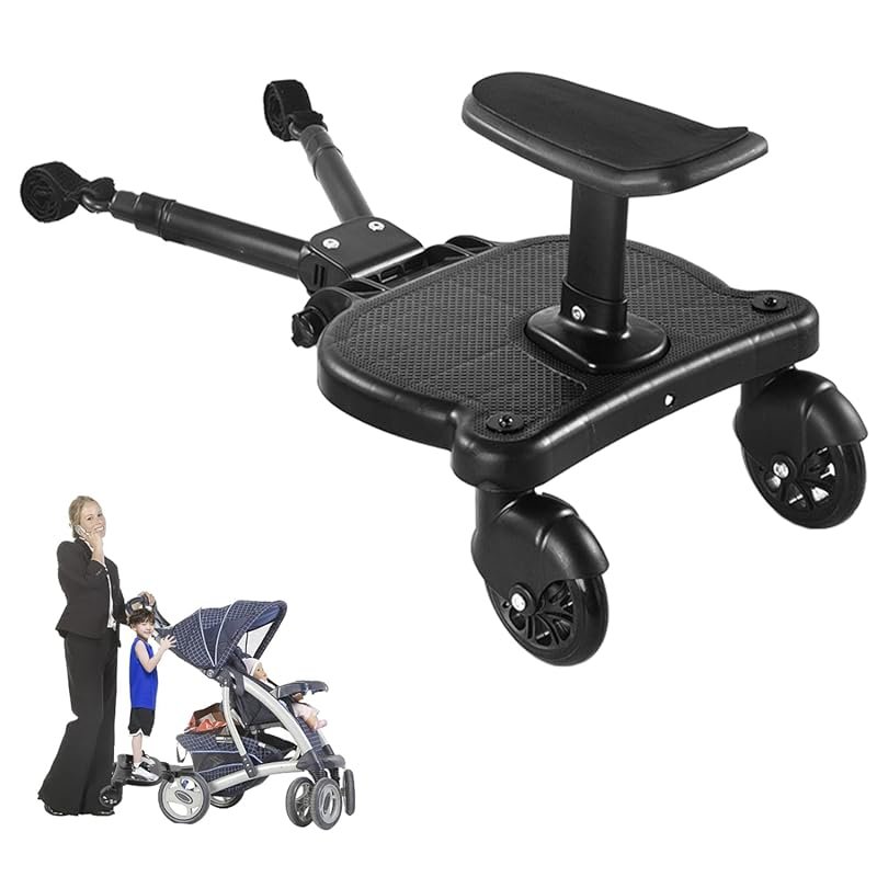 Universal Stroller Board with Detachable Seat, 2-in-1 Sit and Stand Gl