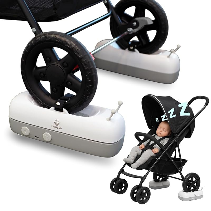 SwaySo Automatic Stroller Rocker Attachment, Rechargeable Remote-Contr
