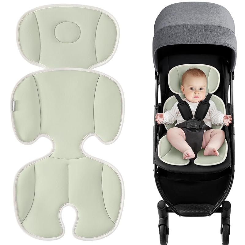 Universal Baby Stroller Cooling Pad, Breathable Adjustable 2-Piece Sea