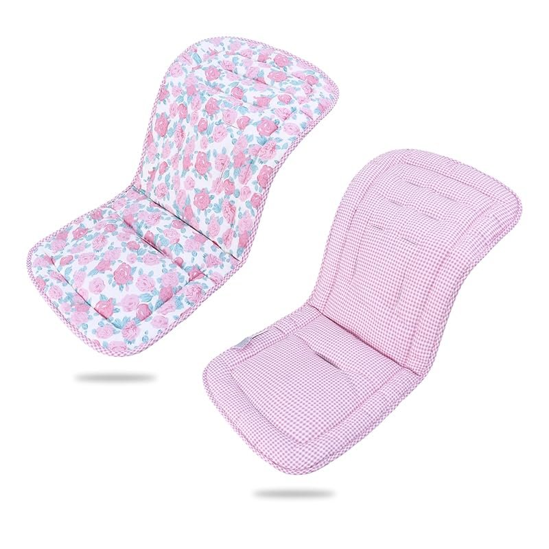 Baby Stroller Cushion, Reversible Breathable Cotton Infant Seat Insert