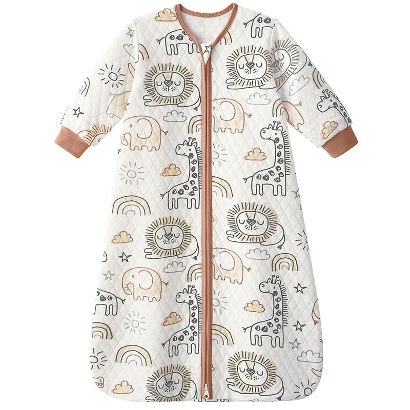 Yoofoss 1.0 TOG Baby Sleep Sack, Organic Cotton Long Sleeve Wearable B
