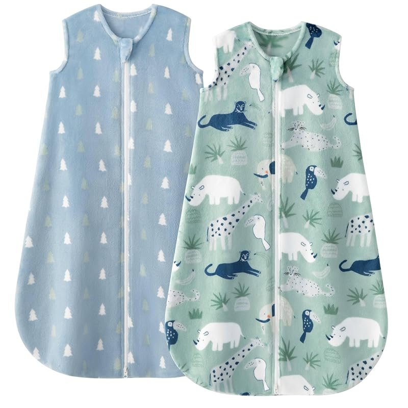 Yoofoss Baby Sleep Sack, 6-12 Months, 1.5 Tog, Lightweight Fleece Wear
