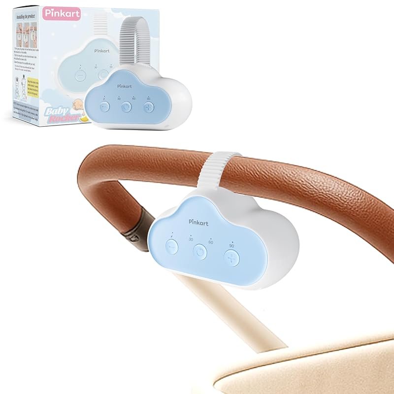 Pinkart Rechargeable Stroller Rocker with 3 Speeds, 4 Timers, Quiet Mo