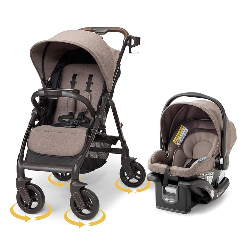 Graco Merge Travel System with 360-Degree Rotating Wheels