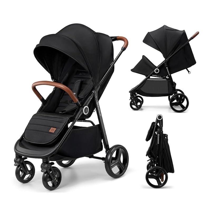 Kinderkraft Grande Plus Buggy, Birth to 48.5 lb, One-Hand Fold, Reclin