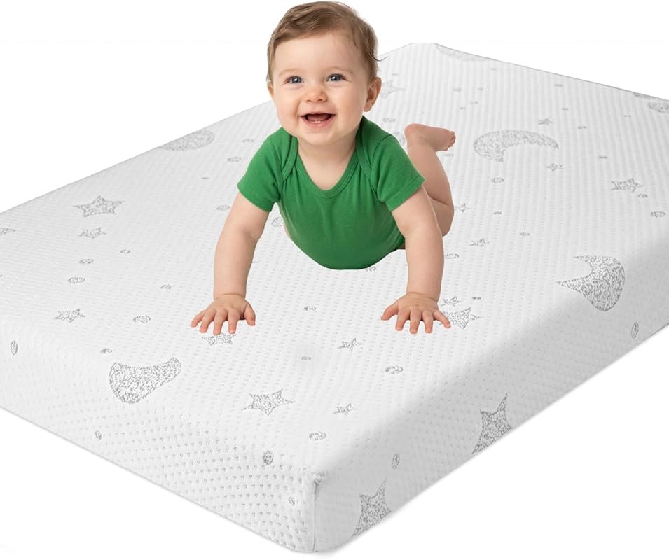 Pack and Play Memory Foam Mattress, Breathable Dual-Sided Soft and Fir