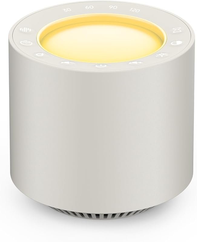 White Noise Sound Machine with Red Light Therapy, 38 Soothing Sounds, 