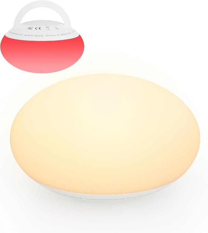 Dimmable Egg Night Light for Nursery, Soft BPA-Free Silicone Lamp with
